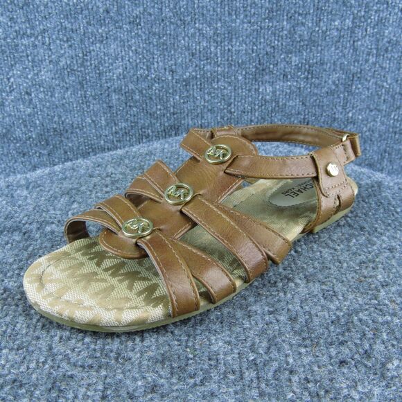 Michael Kors Youth Girls Gladiator Shoes Brown Synthetic Hook & Loop Size 2 Med‎ - Picture 1 of 9